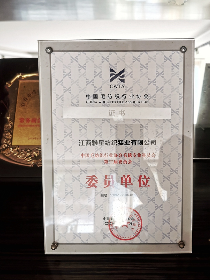 الصين رابطة صناعة المنسوجات الصوفية بطانية وحدة اللجنة الخاصة